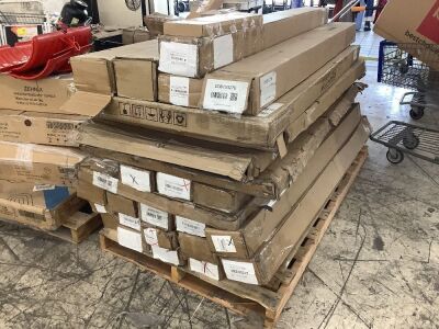 Pallet of Glass Shower Doors & Hardware 