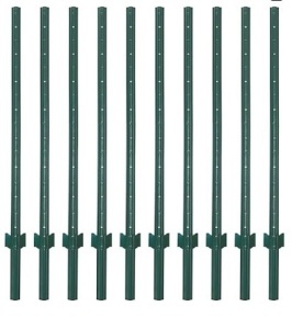 7 Feet Sturdy Duty Metal Fence Post – Garden U Post for Fencing - 10 Pack (7 Feet)