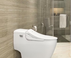 HD-7000 Electric Bidet Seat for Elongated Toilets in White with Fusion Heating Technology