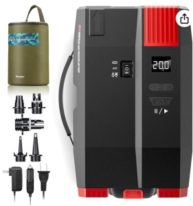 Morpilot 20PSI Paddle Board Pump - Dual Stage Inflation with Powerful SUP Pump Inflator & Deflator, Auto-Off, AC & DC, Intelligent Preset - Perfect for Inflatable Stand-Up Paddle Boards