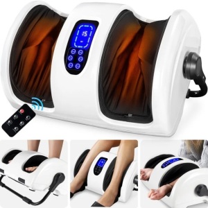 Reflexology Shiatsu Foot Massager w/ High-Intensity Rollers, Remote Control