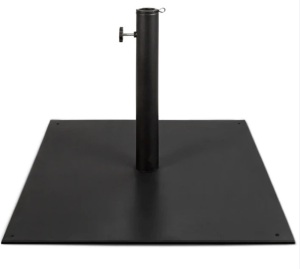 Steel Umbrella Base, Patio Stand w/ Tightening Knob & Anchor Holes - 38.5lb