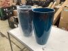 Lot of (2) Blue Planters, 21" Tall