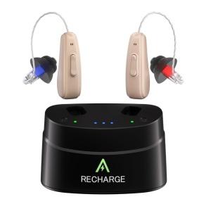 2024 Upgraded RIC Hearing Aids for Seniors Rechargeable Receiver-in-Canal OTC Hearing Aid with Noise Cancelling-Nearly Invisible Digital Hearing Aid Adapts to Mild to Severe Hearing Loss