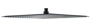 Hiendure™ 16 Inch Rainfall Square Stainless Steel Shower Head-black finish