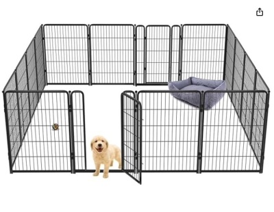 FXW Homeplus Dog Playpen Designed for Indoor Use, 40" Height for Large Dogs│Patented black 16 panel $239.99