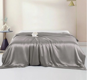 22 Momme Silk Duvet Cover - Grey - King(102"x90")