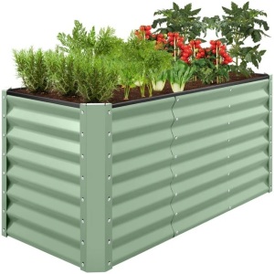 Outdoor Metal Raised Garden Bed for Vegetables, Flowers, Herbs - 4x2x2ft