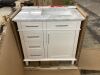 Sonoma 36 in. Single Sink Freestanding White Bath Vanity with Carrara Marble Top   - 2