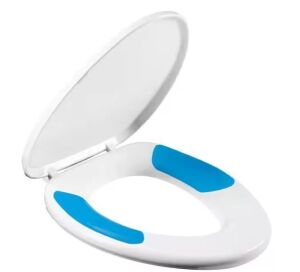 TruComfort with Flex Inserts Elongated Plastic Closed Front Toilet Seat in White 