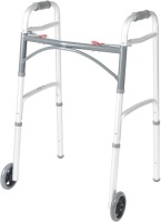 Drive Medical 10210-1 Deluxe Two Button Folding Walker with 5-Inch Wheels - Appears New&nbsp;&nbsp;