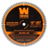 WEN BL1080 10-Inch 80-Tooth Carbide-Tipped Ultra-Fine Finish Professional Woodworking Saw Blade for Miter Saws and Table Saws