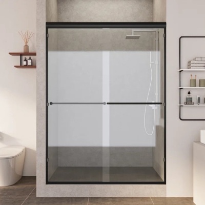 60 " W x 70" H Reversible Frameless Shower Door with Two Handles just hardware