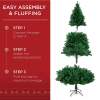 Premium Artificial Pine Christmas Tree w/ Foldable Metal Base - 2