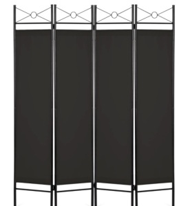 Best Choice Products 6ft 4-Panel Folding Privacy Screen Room Divider Decoration Accent w/ Steel Frame - Black