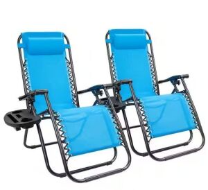 Zero Gravity Patio Chairs, Set of 2 