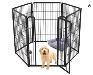 FXW Homeplus Dog Playpen Designed for Indoor Use, 40" Height for Large Dogs, Black│Patented