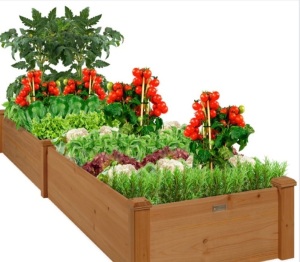 Wooden Raised Garden Bed Planter for Garden, Lawn, Yard - 8x2ft