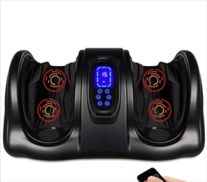 Therapeutic Foot Massager w/ High Intensity Rollers, Remote, 3 Modes