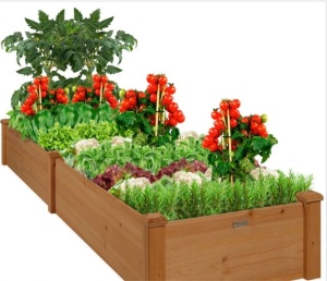 Wooden Raised Garden Bed Planter for Garden, Lawn, Yard - 8x2ft