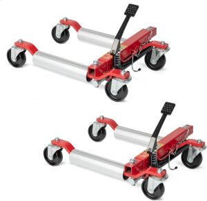 TUFFIOM Hydraulic 1500-lbs Car Skates, 12'' Wheel Vehicle Positioning Jack, Set of 2 