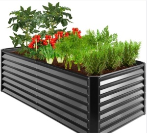 Outdoor Metal Raised Garden Bed for Vegetables, Flowers, Herbs - 6x3x2ft