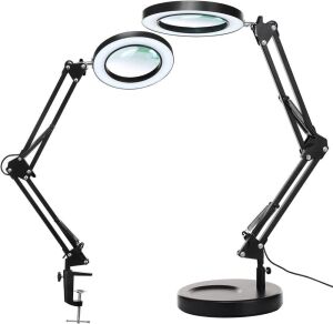 Kirkas 10X Magnifying Glass with Light and Stand