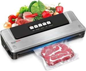 Bonsenkitchen Dry Vacuum Sealer Machine with 5-in-1 Easy Options for Sous Vide and Food Storage