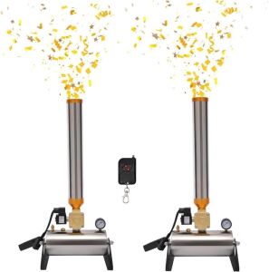 Professional Confetti Launcher Cannon Machine w/Remote 110V 150W 2 Piece 