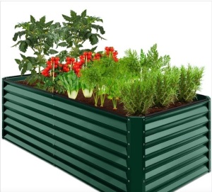 Outdoor Metal Raised Garden Bed for Vegetables, Flowers, Herbs - 6x3x2ft