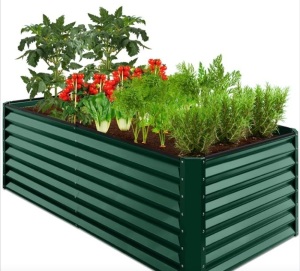 Outdoor Metal Raised Garden Bed for Vegetables, Flowers, Herbs - 6x3x2ft