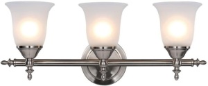 Hampton Bay Lighting Regan 21 in. 3-Light Espresso Bronze Bathroom Vanity Light with Clear Glass Shades 