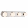 Hampton Bay Midford 24 in. 4-Light Brushed Nickel LED Vanity Light Bar with Fros