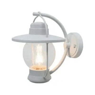 Coastal Nantucket 1-Light White - 8" Wall Lantern