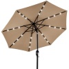 Solar LED Lighted Patio Umbrella w/ Tilt Adjustment, UV-Resistance - 10ft