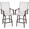 Set of 2 Swivel Barstools w/ 360 Rotation, All-Weather Mesh