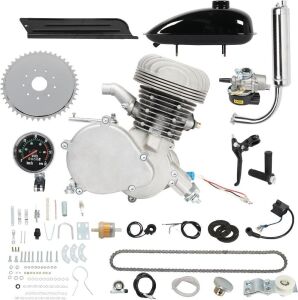 100cc Motorized Bike Kit with 2 Stroke Engine and Speedometer, Fits Most 26" or 28" Wheeled Bikes with V-Frame 