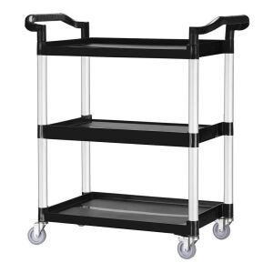 TUFFIOM 3-Tier Plastic Utility Rolling Cart