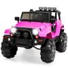 12V Kids Ride-On Truck Car Toy w/ 3 Speeds, LED, Remote, Bluetooth