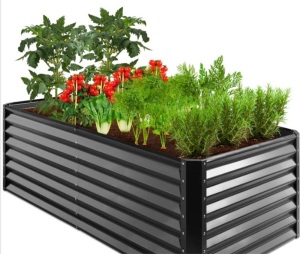 Outdoor Metal Raised Garden Bed for Vegetables, Flowers, Herbs - 6x3x2ft