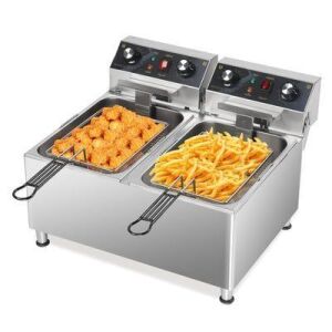 ROVSUN 36QT 110V 6600W Double Tank Electric Deep Fryer with Timer