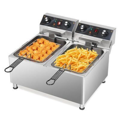 ROVSUN 36QT 110V 6600W Double Tank Electric Deep Fryer with Timer