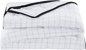 Miss Mila Anti-Static All-Season Grid Goose Down Alternative Quilted Comforter, Twin Size - Appears New