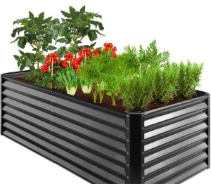 Outdoor Metal Raised Garden Bed for Vegetables, Flowers, Herbs - 6x3x2ft