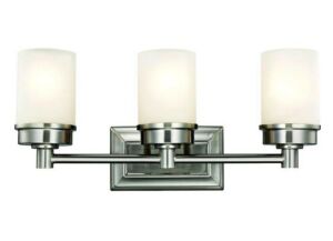 Hampton Bay 1001-220-862 3-Light Vanity Fixture Brushed Nickel