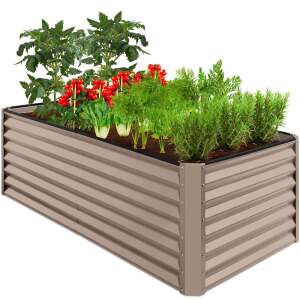 Outdoor Metal Raised Garden Bed for Vegetables, Flowers, Herbs