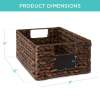 Set of 4 Water Hyacinth Pantry Baskets w/ Chalkboard, Marker - 12in - 2