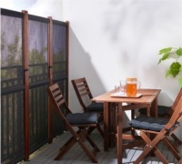 IKEA Slatto&nbsp;&nbsp;Privacy Screen Outdoor Black Brown Stained 211x170 Cm