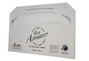 Rest Assured® Toilet Seat Covers, 100% Recycled, White-case of 5000