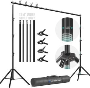 LimoStudio (Super Heavy Duty) 12.4 ft. Wide x 10 ft. Tall Backdrop Stand